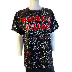 FWRD Denim Mens y2k Public Figure Paint Splatter Street Style Tee TShirt M